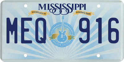 MS license plate MEQ916