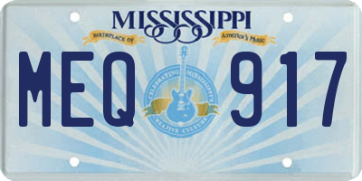 MS license plate MEQ917