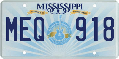 MS license plate MEQ918