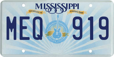 MS license plate MEQ919