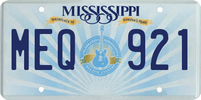 MS license plate MEQ921