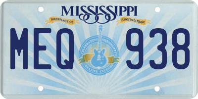 MS license plate MEQ938