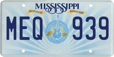 MS license plate MEQ939