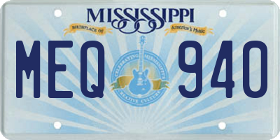 MS license plate MEQ940