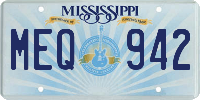 MS license plate MEQ942