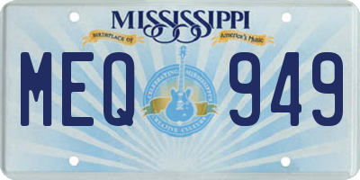 MS license plate MEQ949