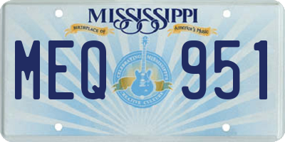 MS license plate MEQ951