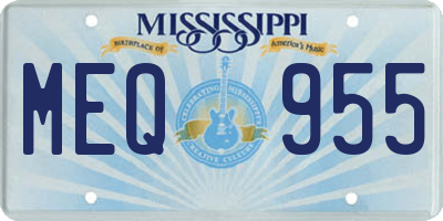 MS license plate MEQ955