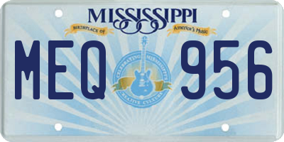 MS license plate MEQ956
