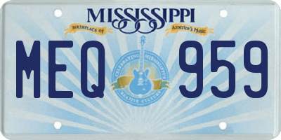 MS license plate MEQ959