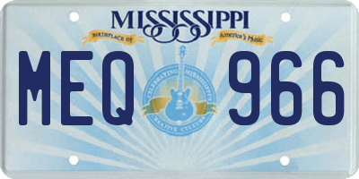 MS license plate MEQ966