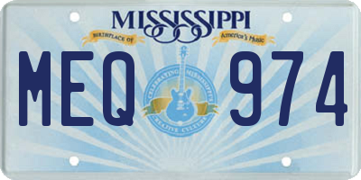 MS license plate MEQ974