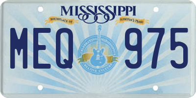 MS license plate MEQ975