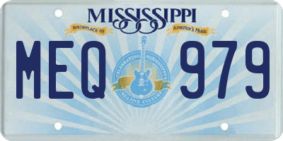 MS license plate MEQ979