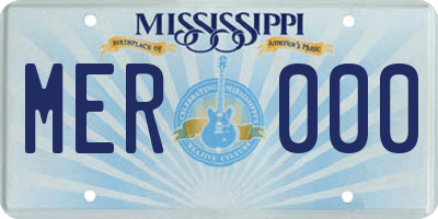 MS license plate MER000