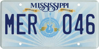 MS license plate MER046
