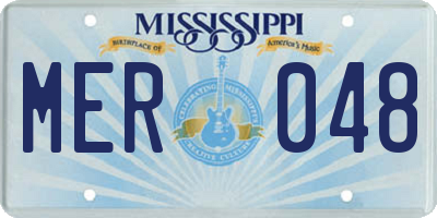 MS license plate MER048