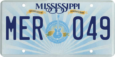 MS license plate MER049