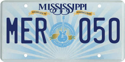 MS license plate MER050