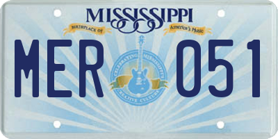 MS license plate MER051