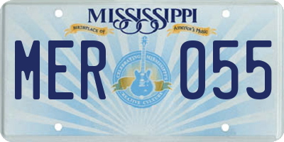 MS license plate MER055