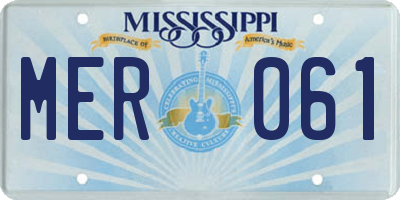 MS license plate MER061