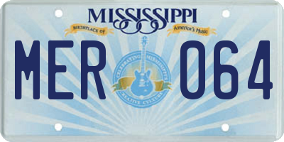 MS license plate MER064
