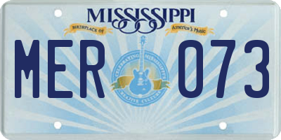 MS license plate MER073
