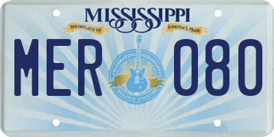 MS license plate MER080