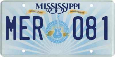 MS license plate MER081