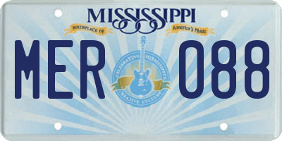 MS license plate MER088