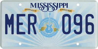 MS license plate MER096