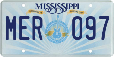 MS license plate MER097