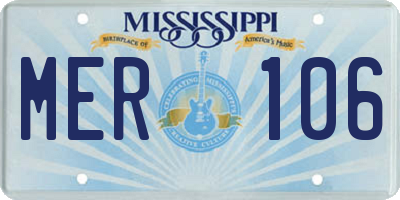 MS license plate MER106