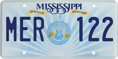 MS license plate MER122