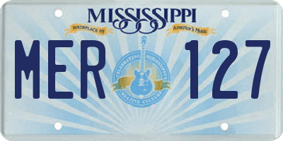 MS license plate MER127