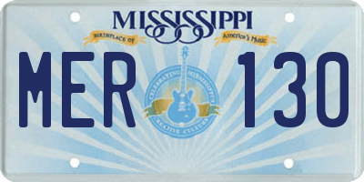 MS license plate MER130