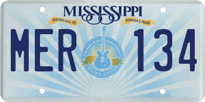 MS license plate MER134