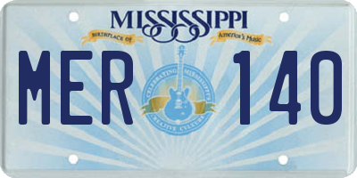 MS license plate MER140