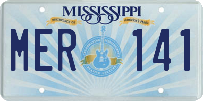 MS license plate MER141