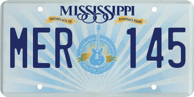 MS license plate MER145
