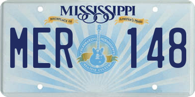 MS license plate MER148