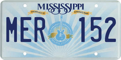 MS license plate MER152