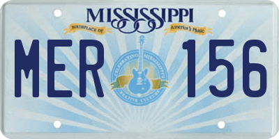 MS license plate MER156