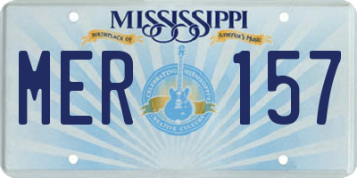 MS license plate MER157