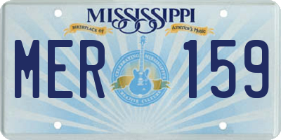 MS license plate MER159