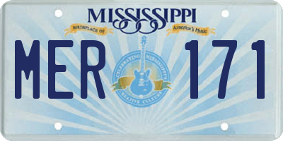 MS license plate MER171