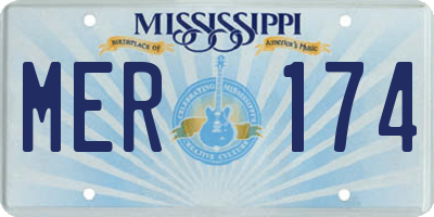 MS license plate MER174