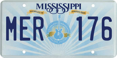 MS license plate MER176