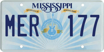 MS license plate MER177